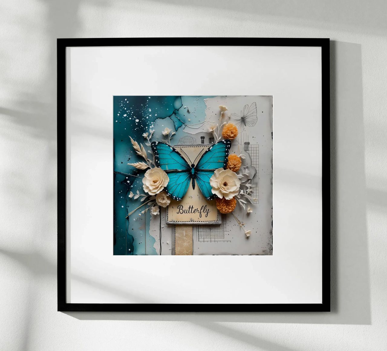 Flower Butterfly Poster von ART IN LIFE