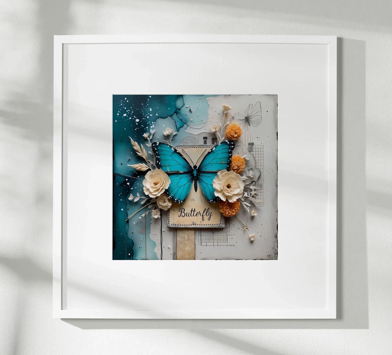 Flower Butterfly Poster von ART IN LIFE