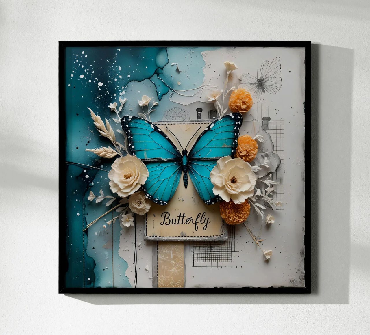 Flower Butterfly Poster von ART IN LIFE