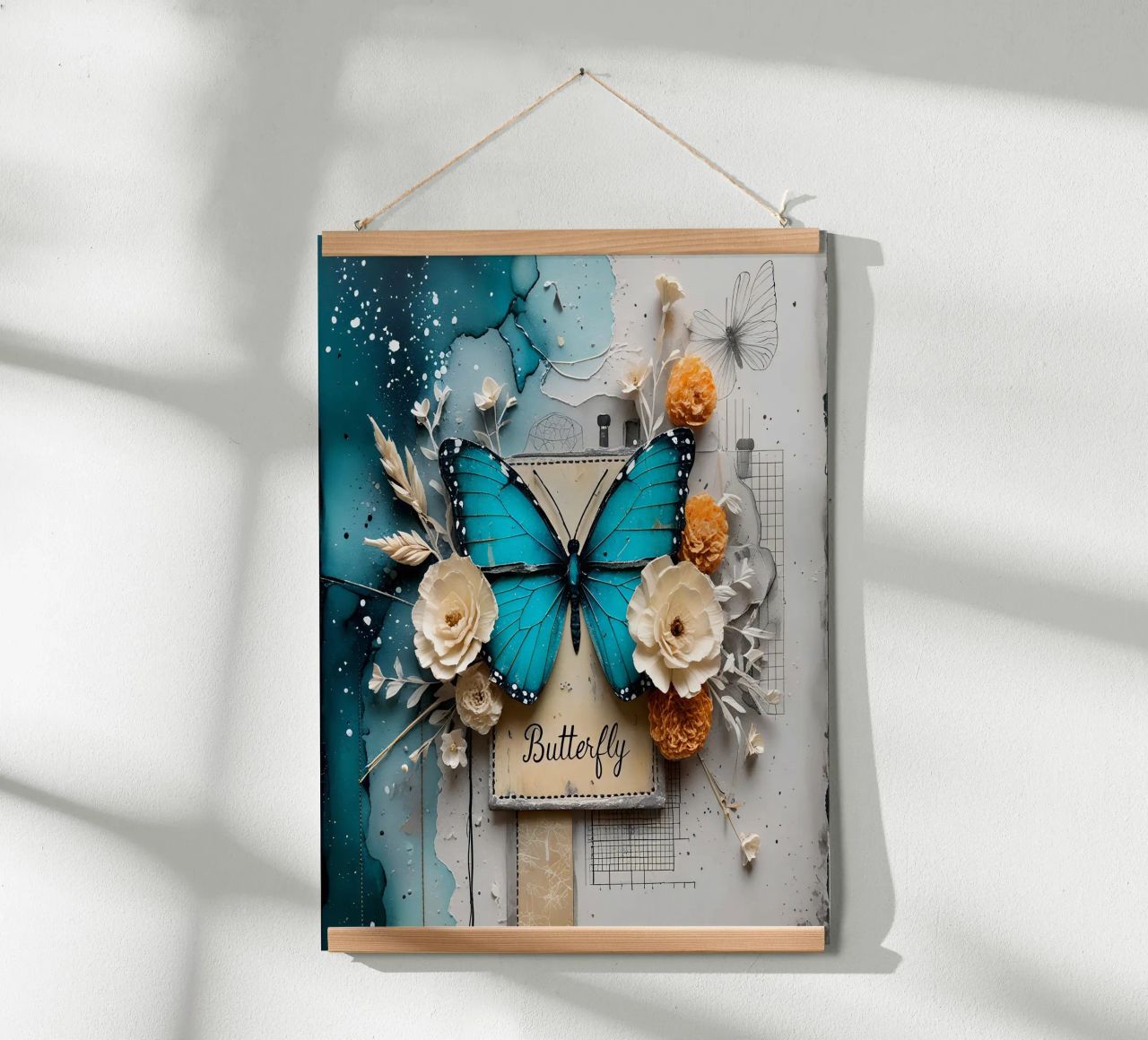 Flower Butterfly Poster von ART IN LIFE