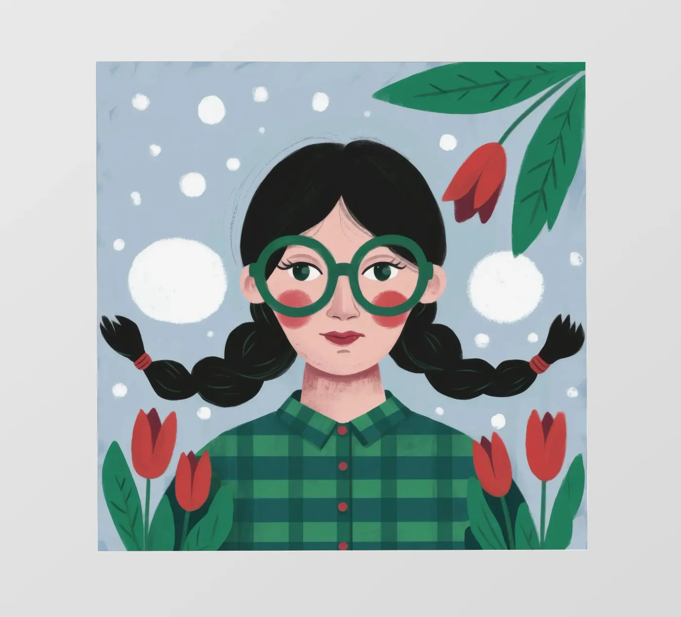 Tulp Rust Bedel fotobehang van Ivory Frame