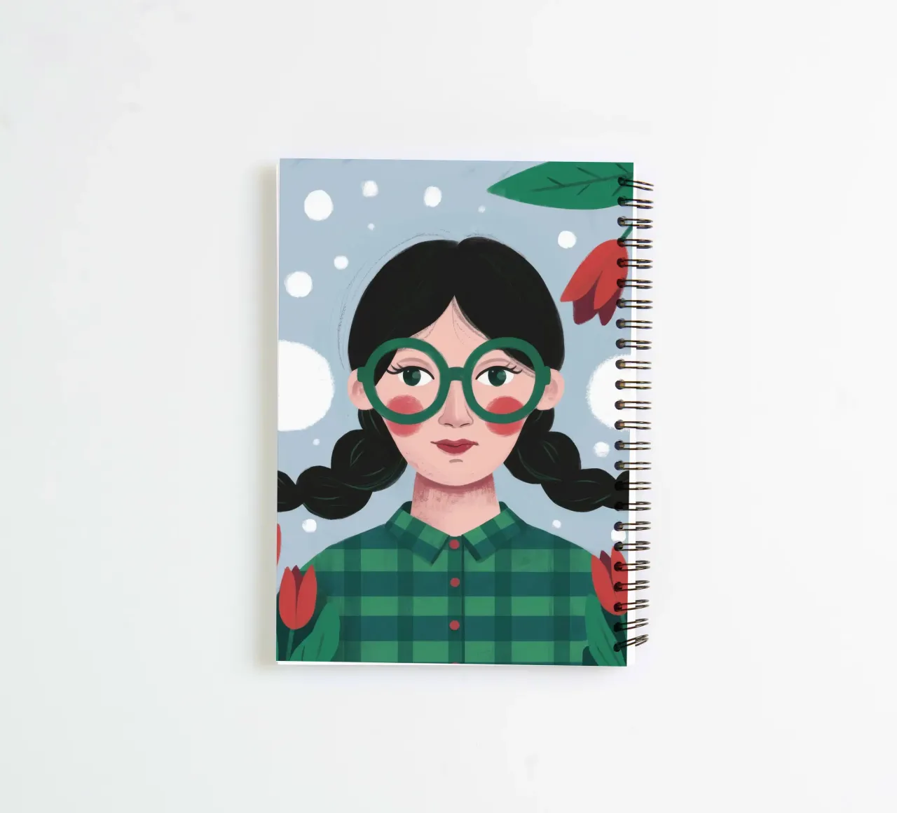 Tulip Tranquility Charm spiral notebook by Ivory Frame