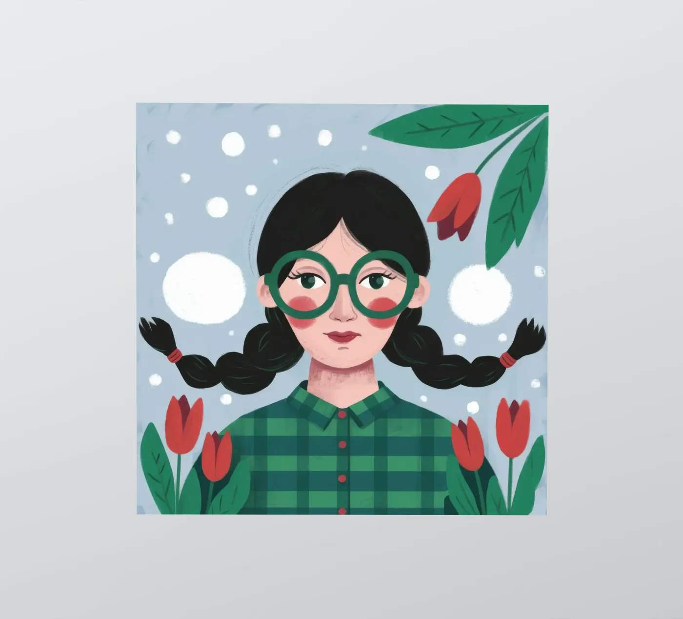Tulp Rust Bedel sticker van Ivory Frame