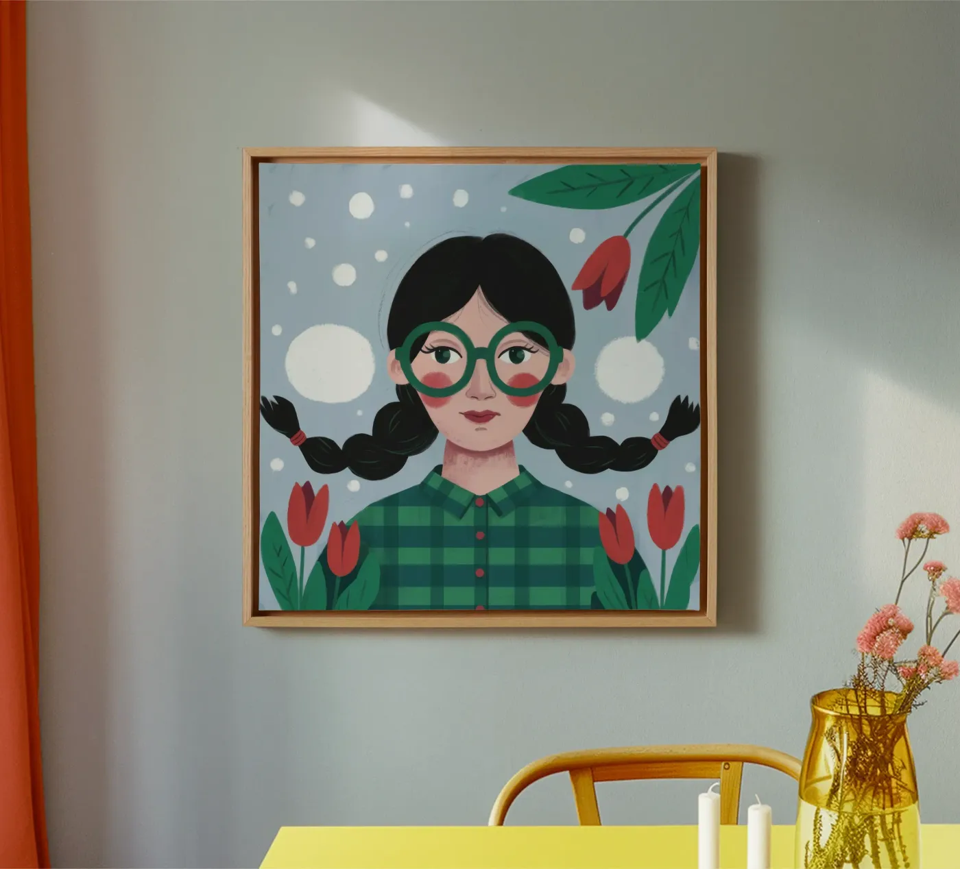 Tulp Rust Bedel canvas van Ivory Frame