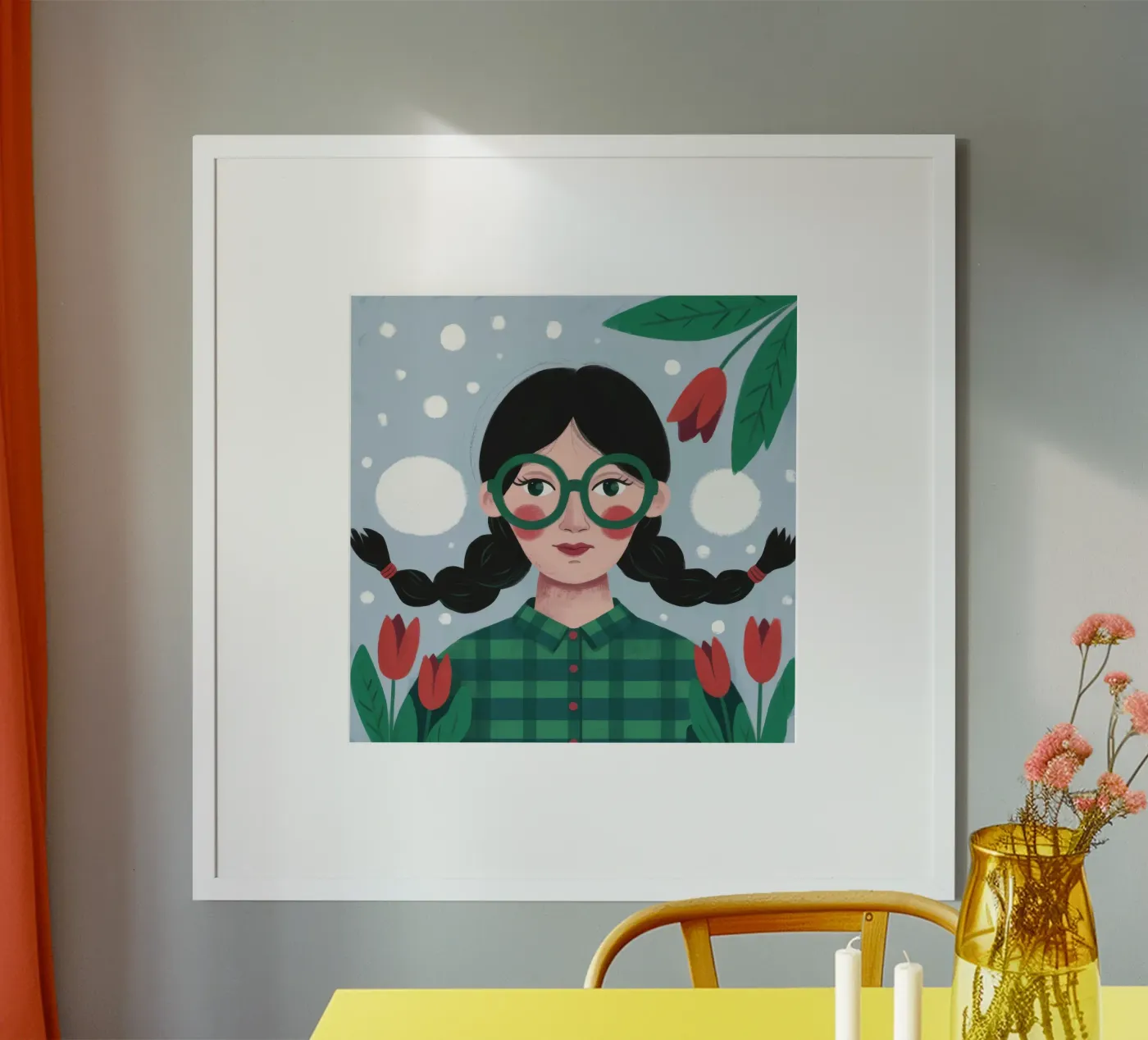 Tulp Rust Bedel poster van Ivory Frame