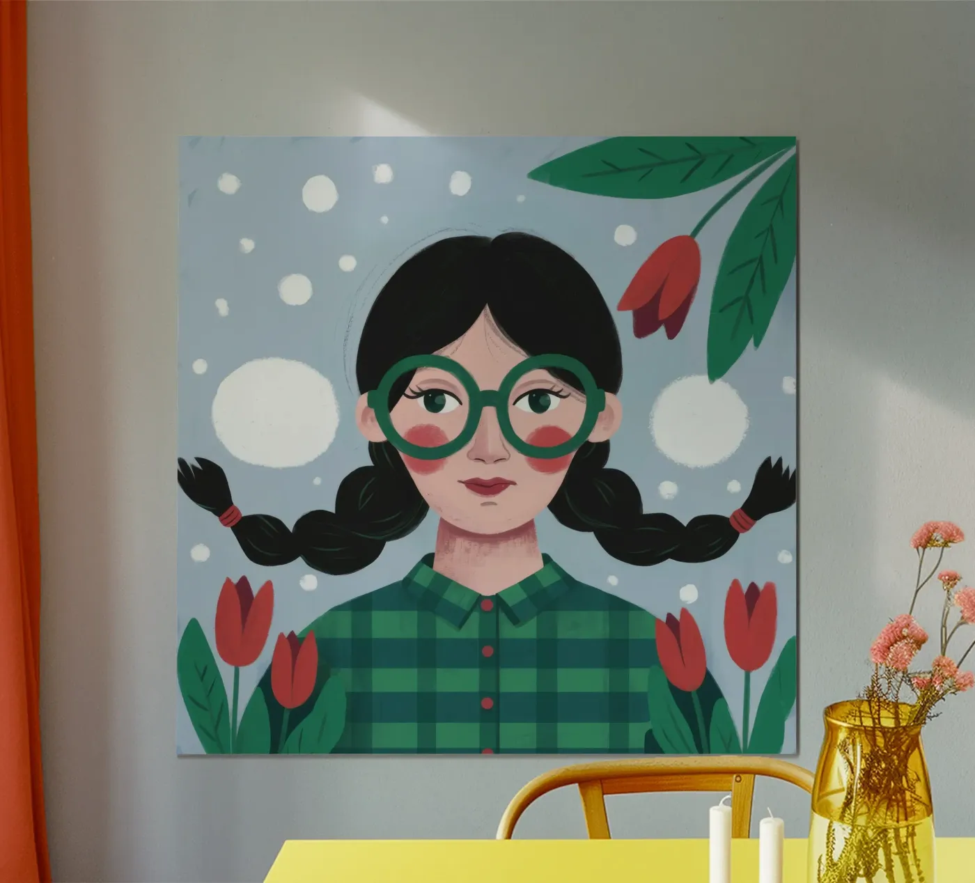 Tulp Rust Bedel poster van Ivory Frame