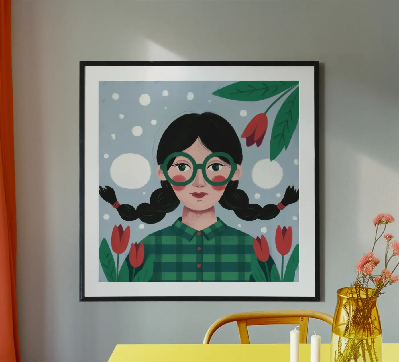 Tulp Rust Bedel poster van Ivory Frame