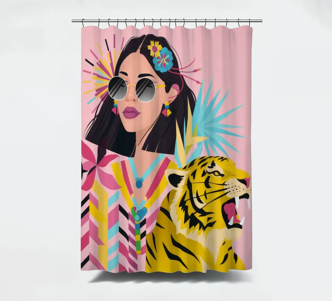 Maestà selvaggia Vibrance tenda da doccia da Ivory Frame