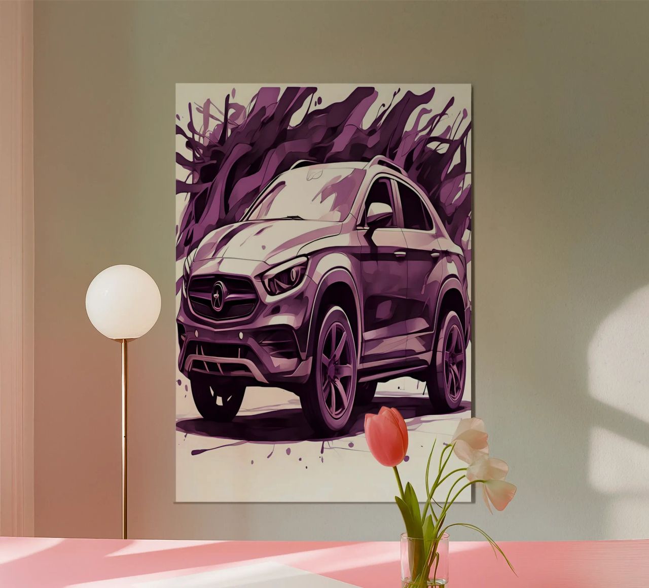 Mercedes Benz Abstract Super Car Automotive Wall Decor poster de Cold Wild