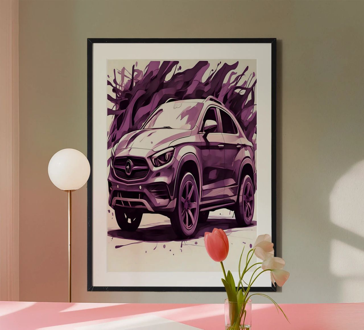 Mercedes Benz Abstract Super Car Automotive Wall Decor poster de Cold Wild