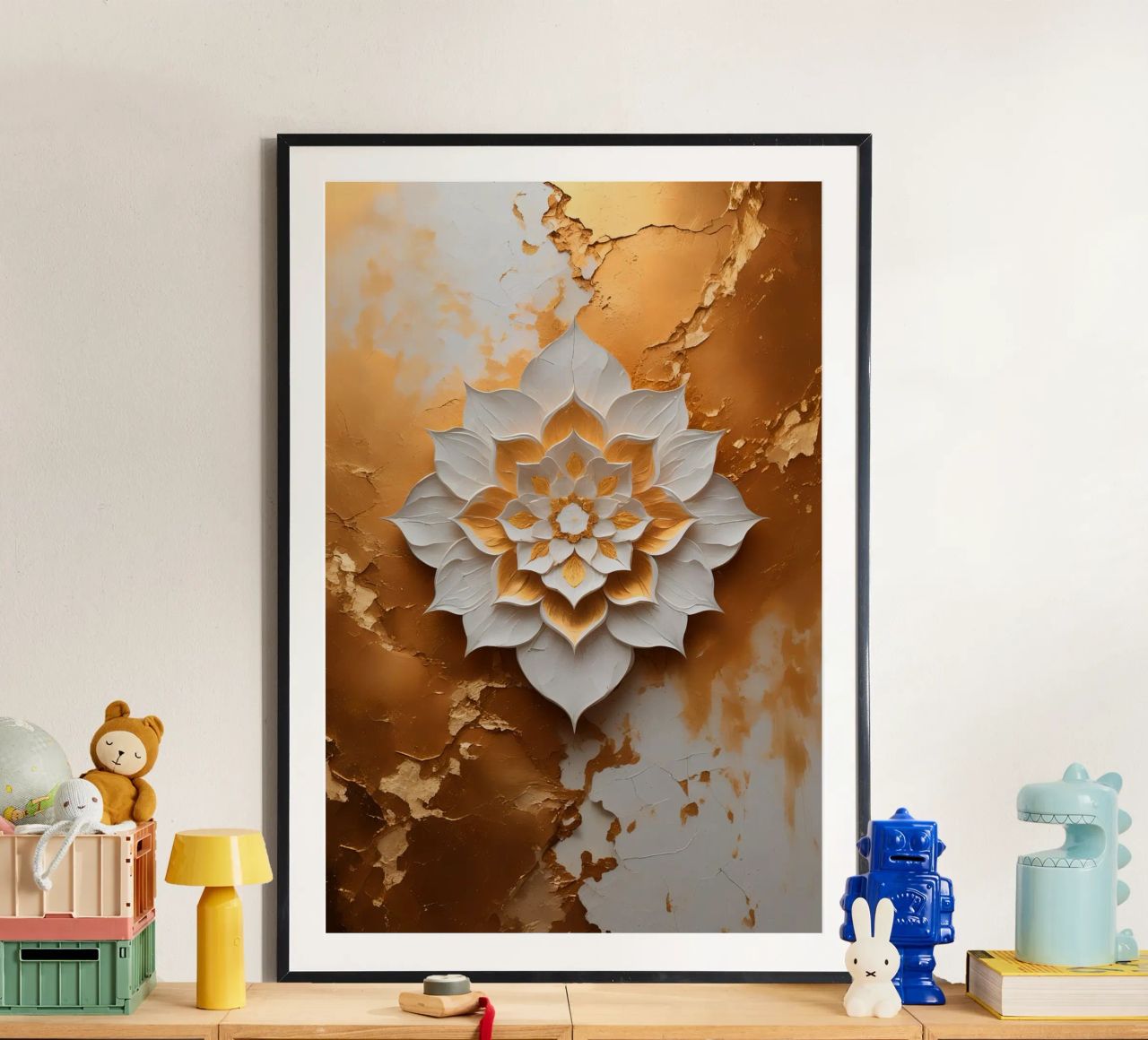 Flower Gold Aesthetic poster by ART IN LIFE