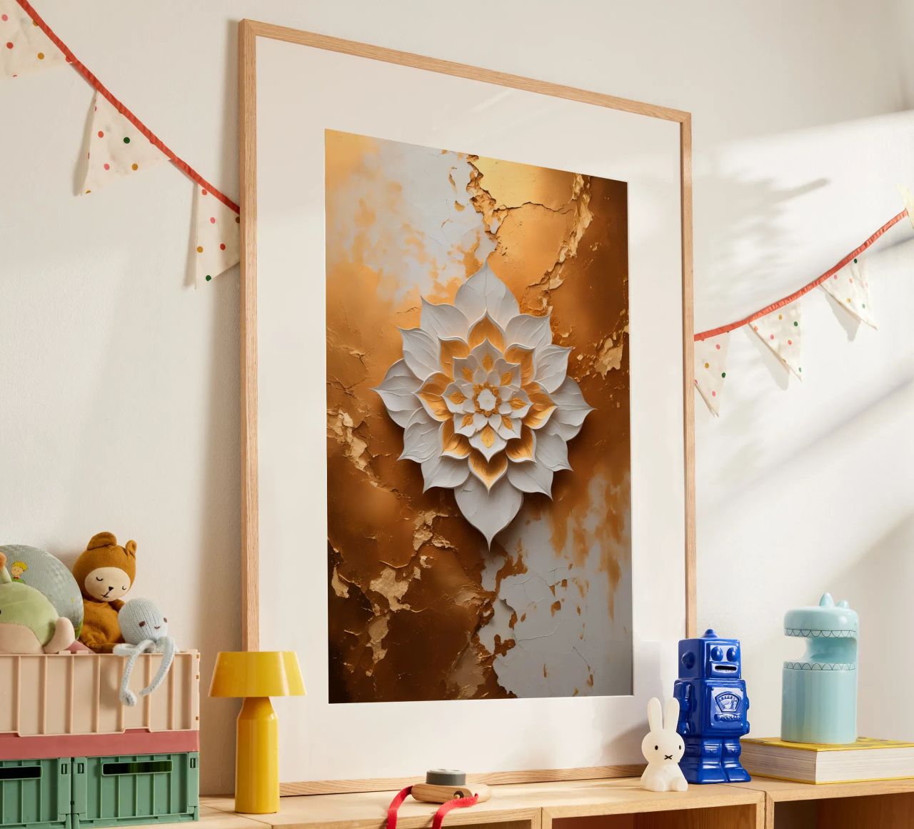 Flower Gold Aesthetic poster by ART IN LIFE