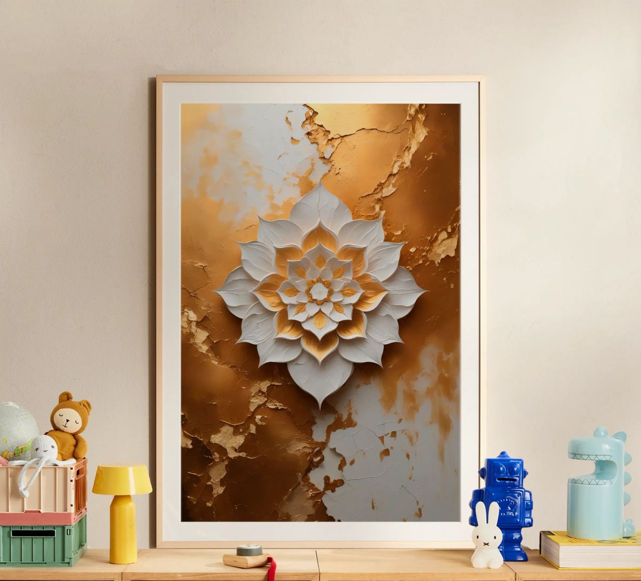 Flower Gold Aesthetic poster by ART IN LIFE