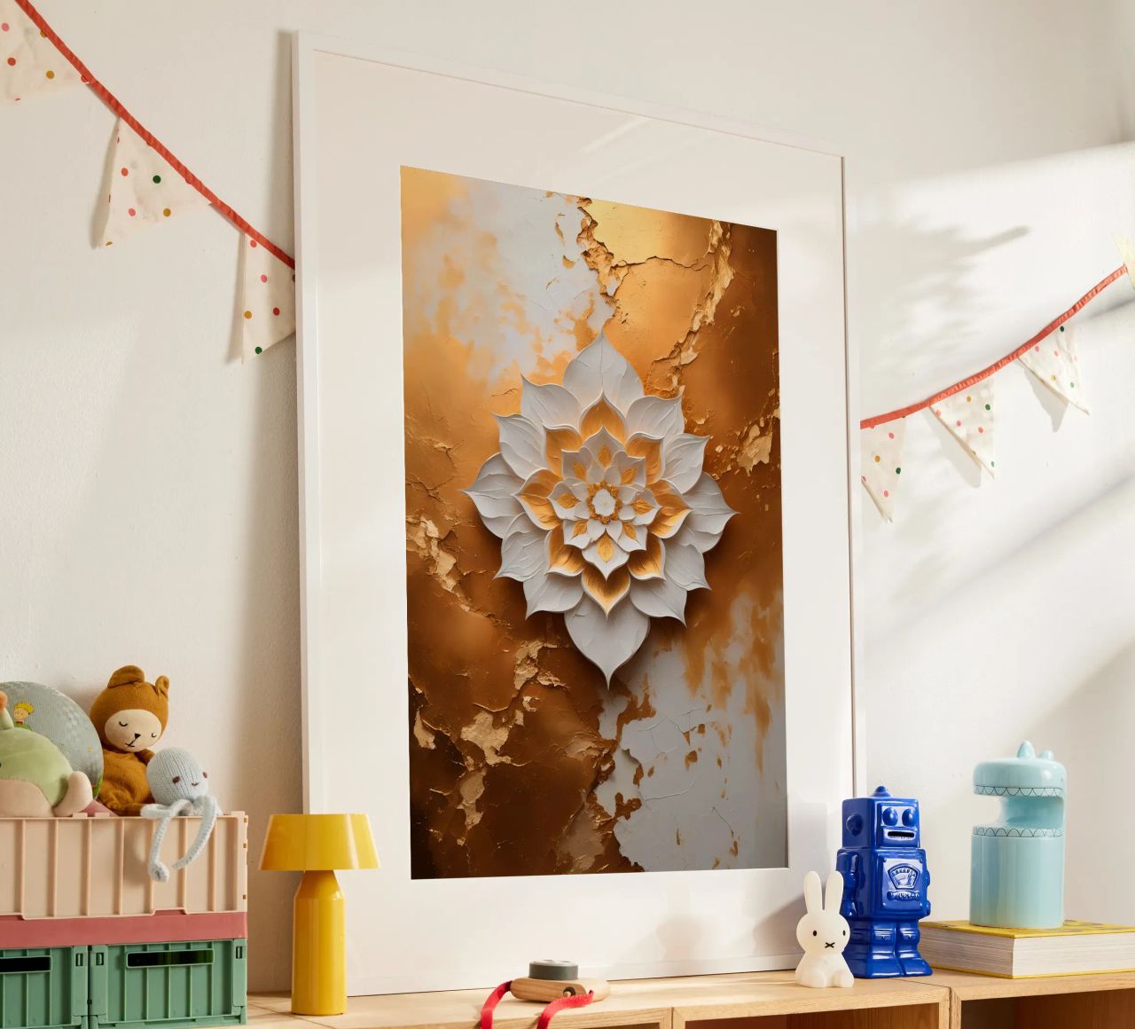 Flower Gold Aesthetic poster by ART IN LIFE