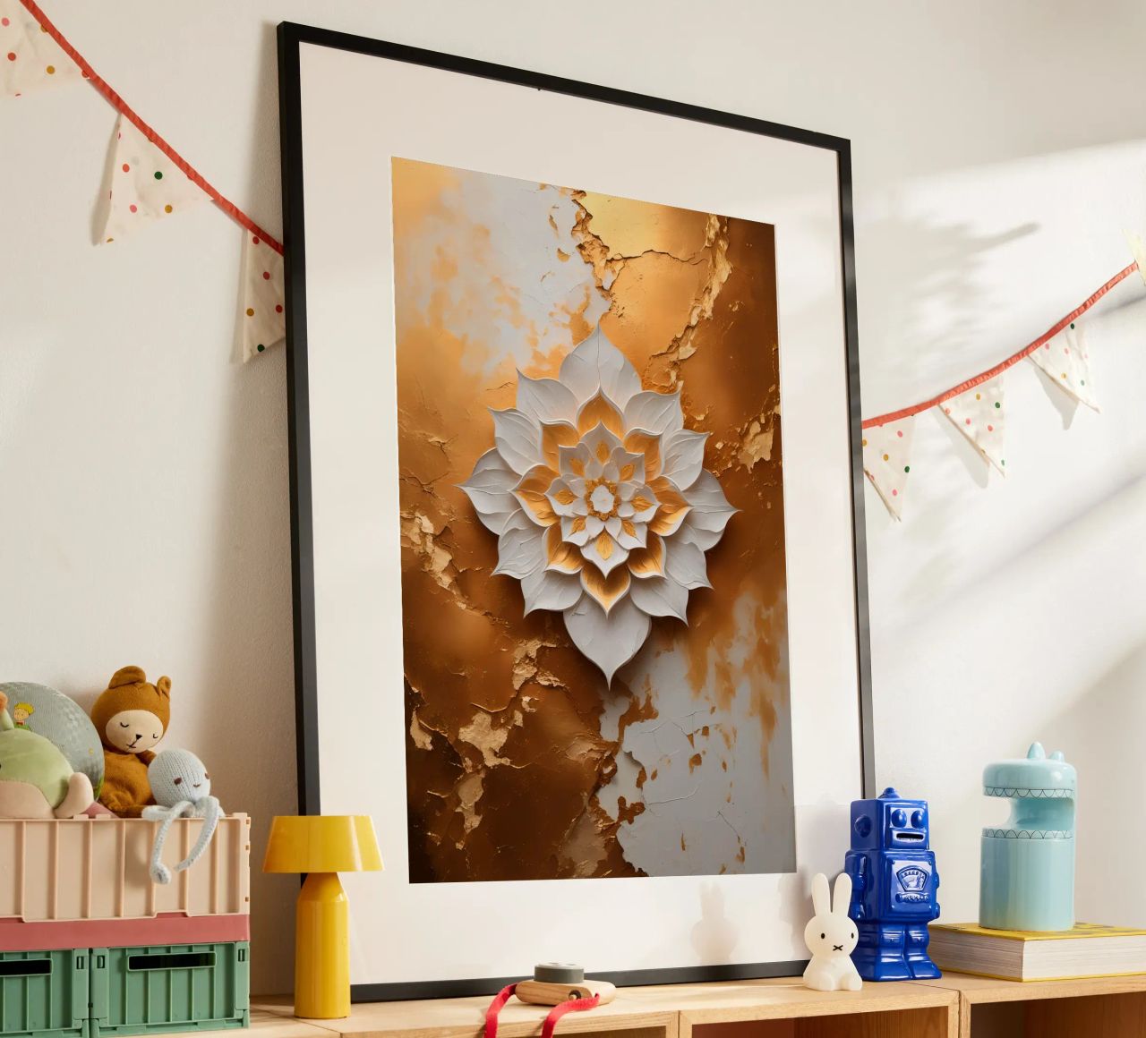 Flower Gold Aesthetic poster by ART IN LIFE