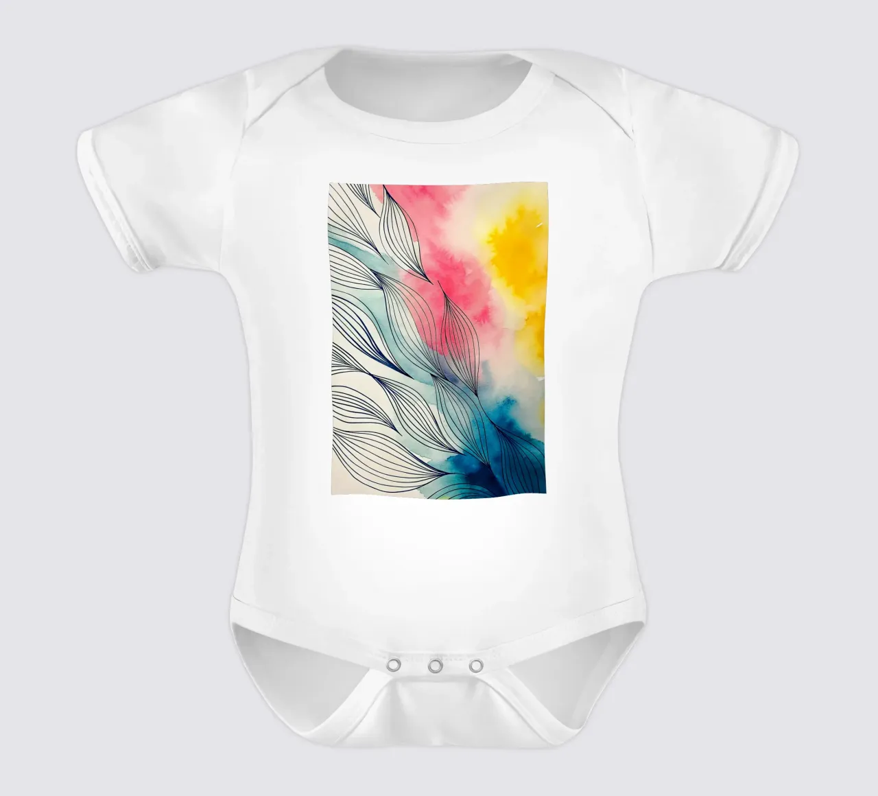 abstract babyrompertje korte mouwen van the gondols