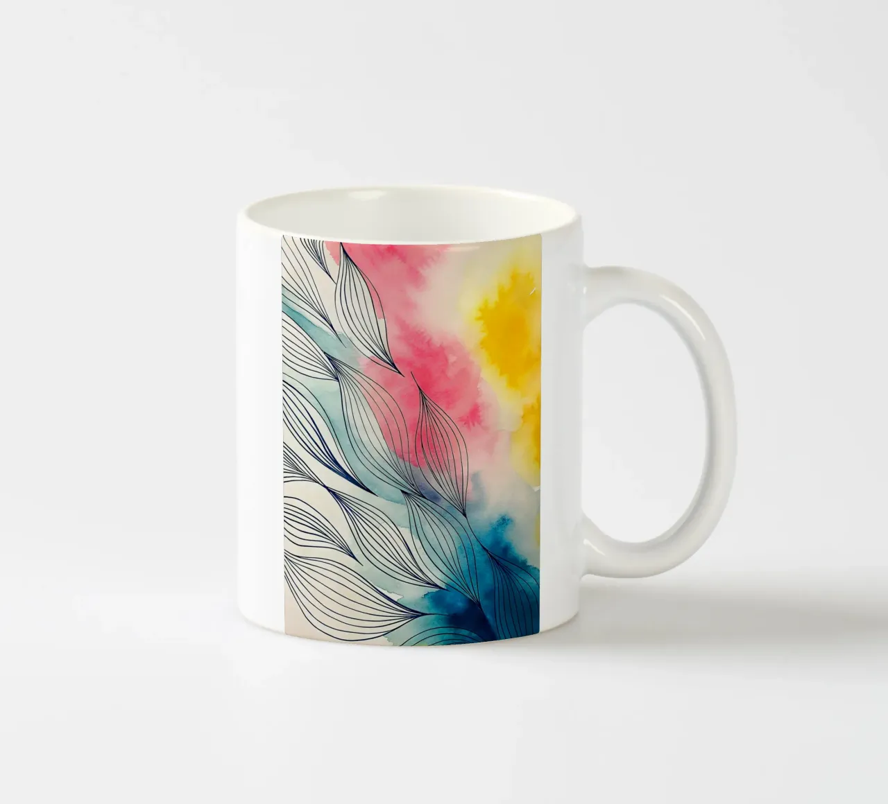 astratto tazza in ceramica da the gondols