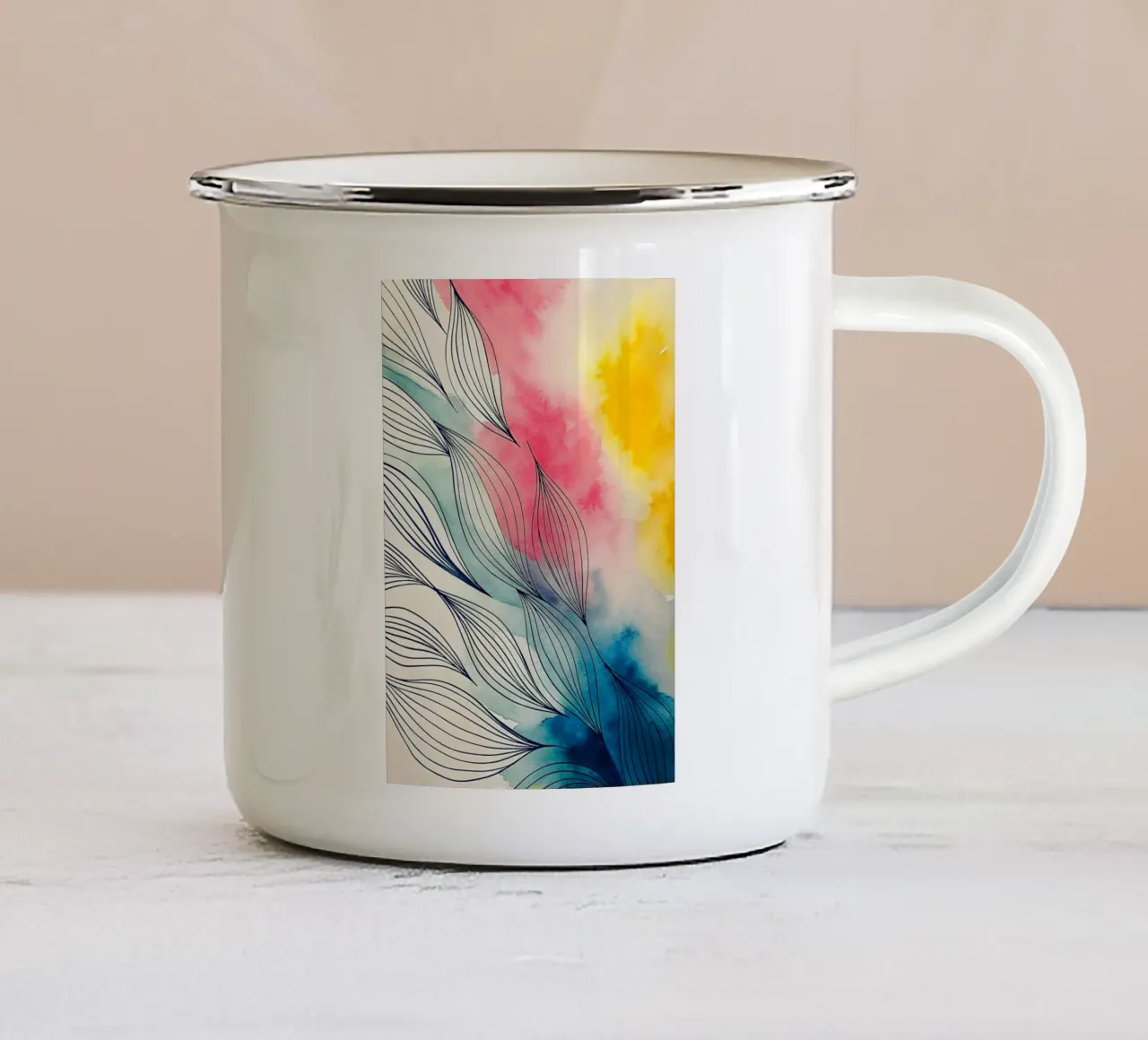 abstract emaille mok van the gondols