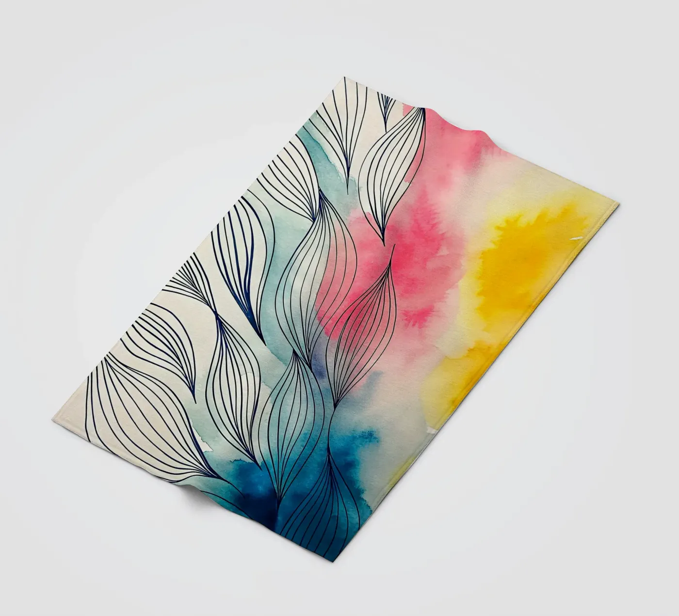 abstract fleecedeken van the gondols