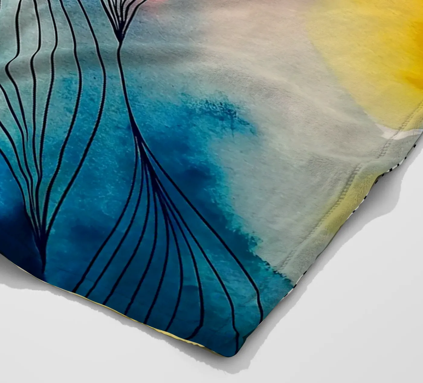 abstract fleecedeken van the gondols