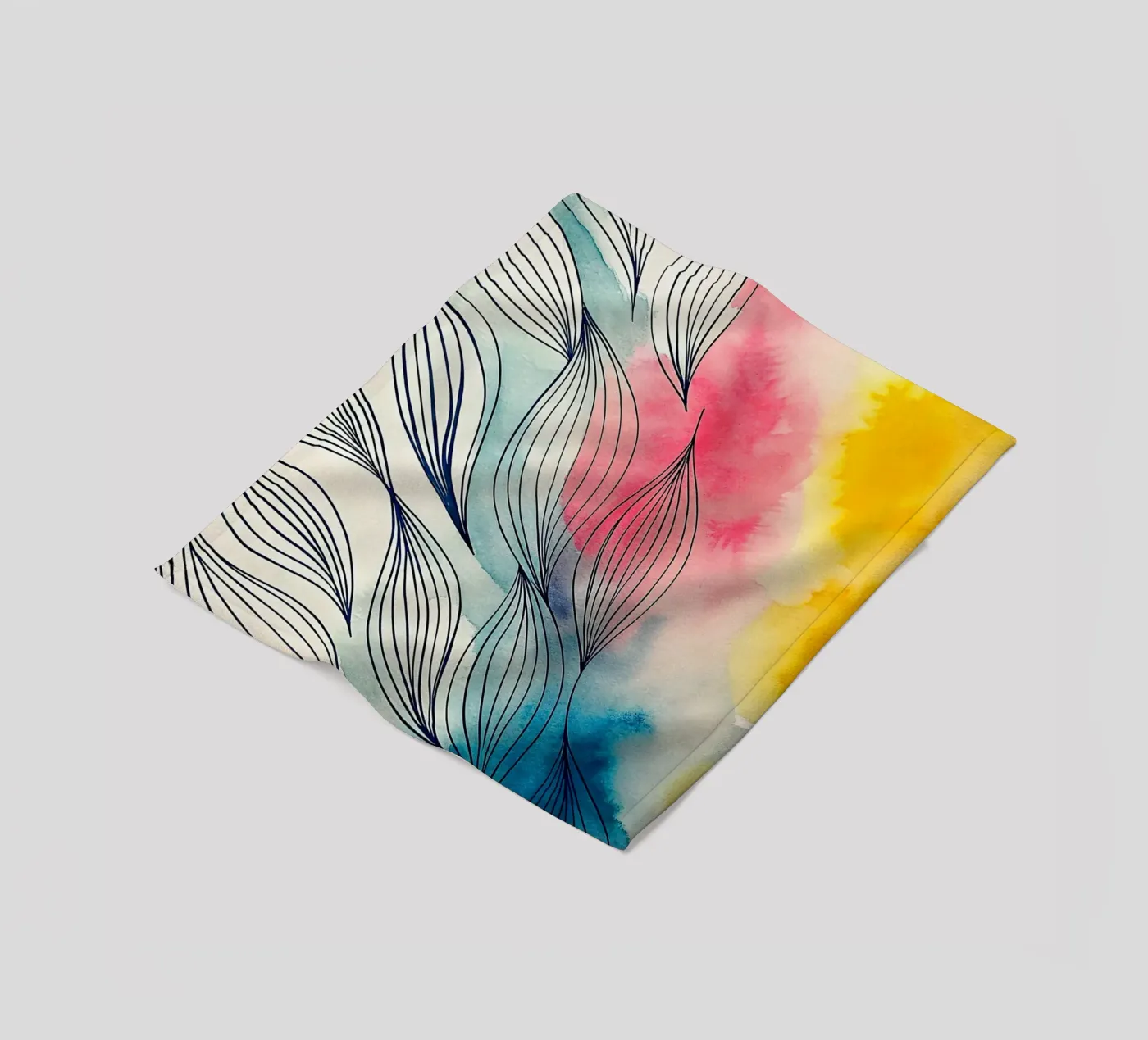 abstract fleecedeken van the gondols