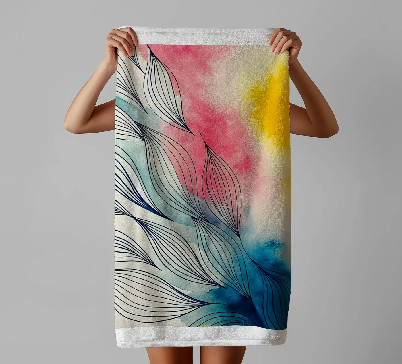 abstract badhanddoek van the gondols