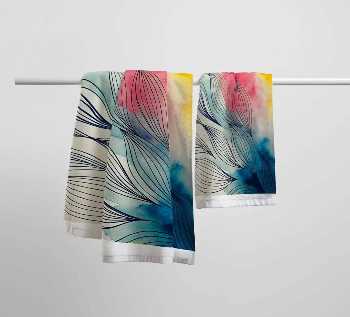 abstract badhanddoek van the gondols