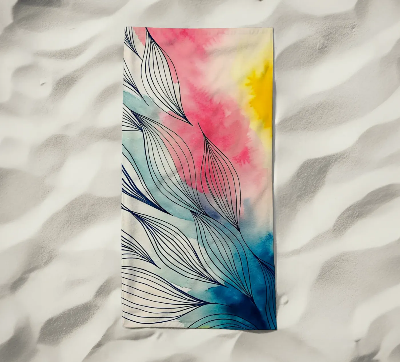abstract beach towel by the gondols