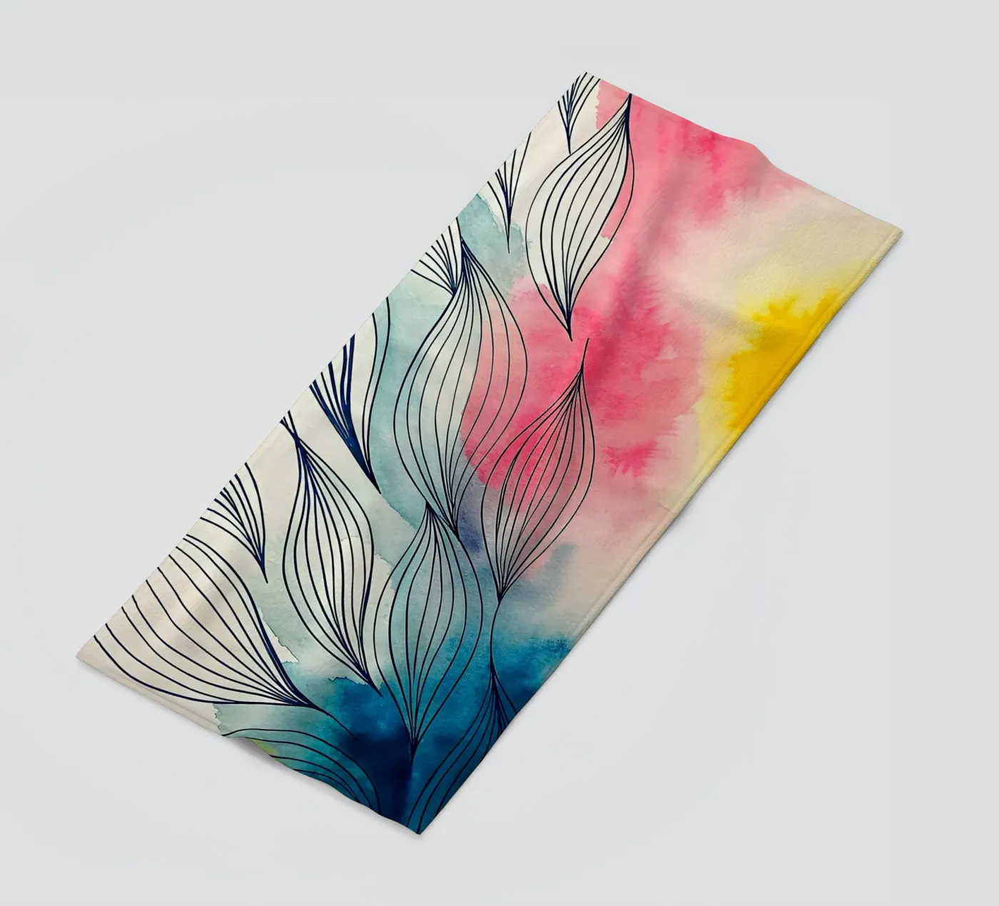 abstract beach towel by the gondols