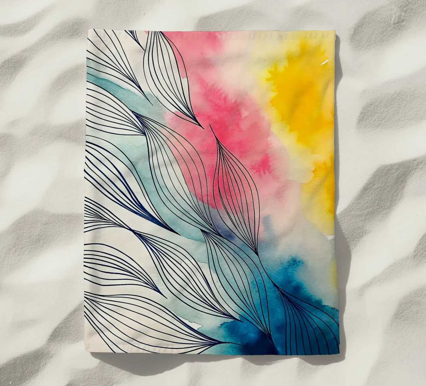 abstract beach towel by the gondols
