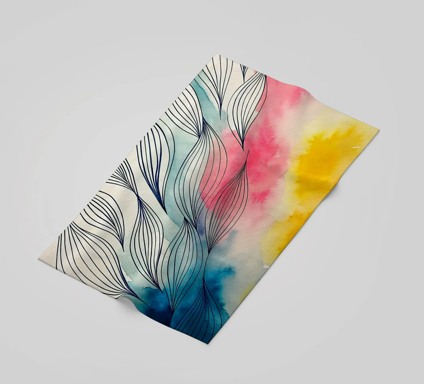 abstract beach towel by the gondols