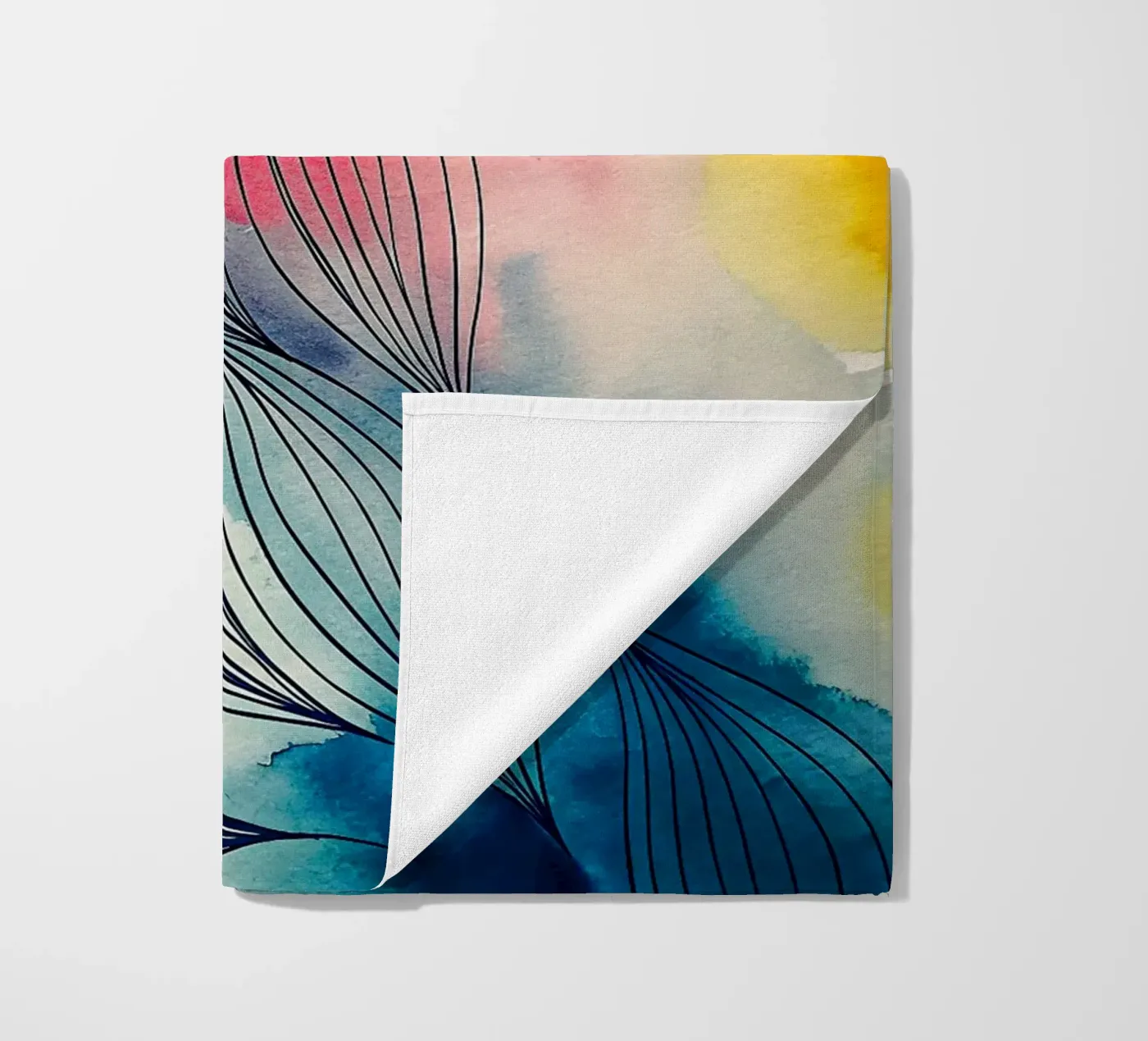 abstract beach towel by the gondols