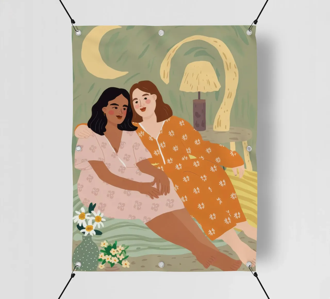 Calore dei momenti intimi telo in pvc da Ivory Frame