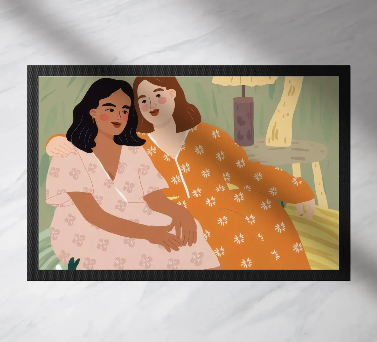 Calore dei momenti intimi zerbino da Ivory Frame