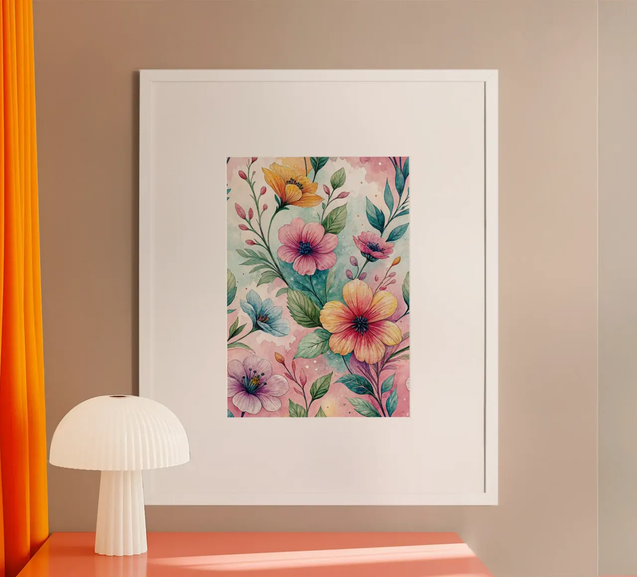 bel fiore poster con telaio in legno da the gondols