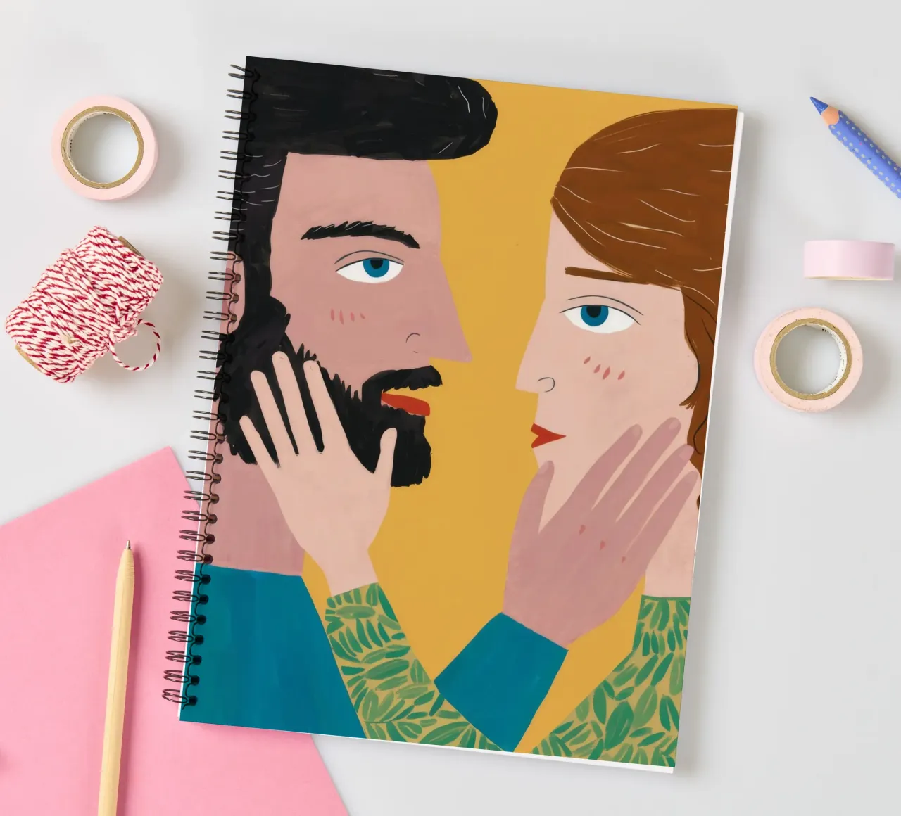 Tender Touch Connection spiral notebook by Ivory Frame