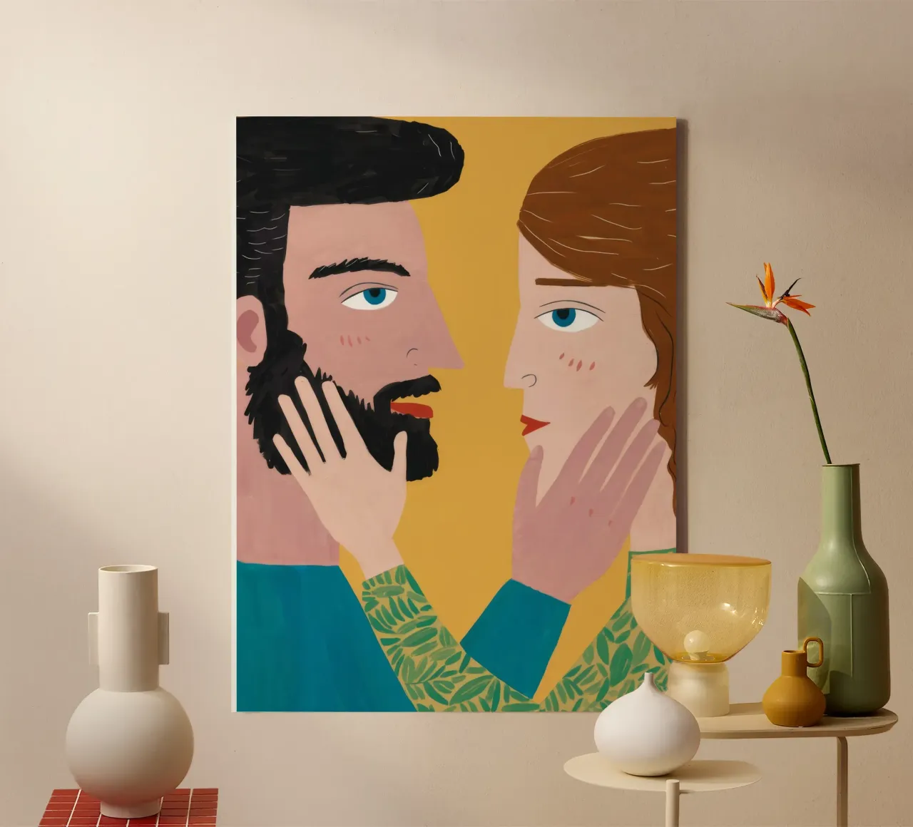 Tender Touch Connection canvas by Ivory Frame