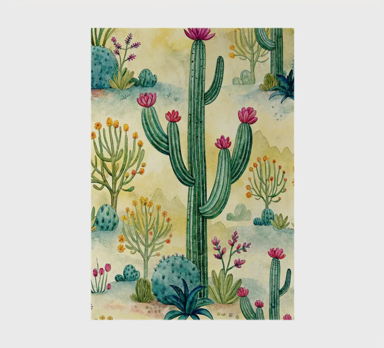 cactus tree art notebook by the gondols
