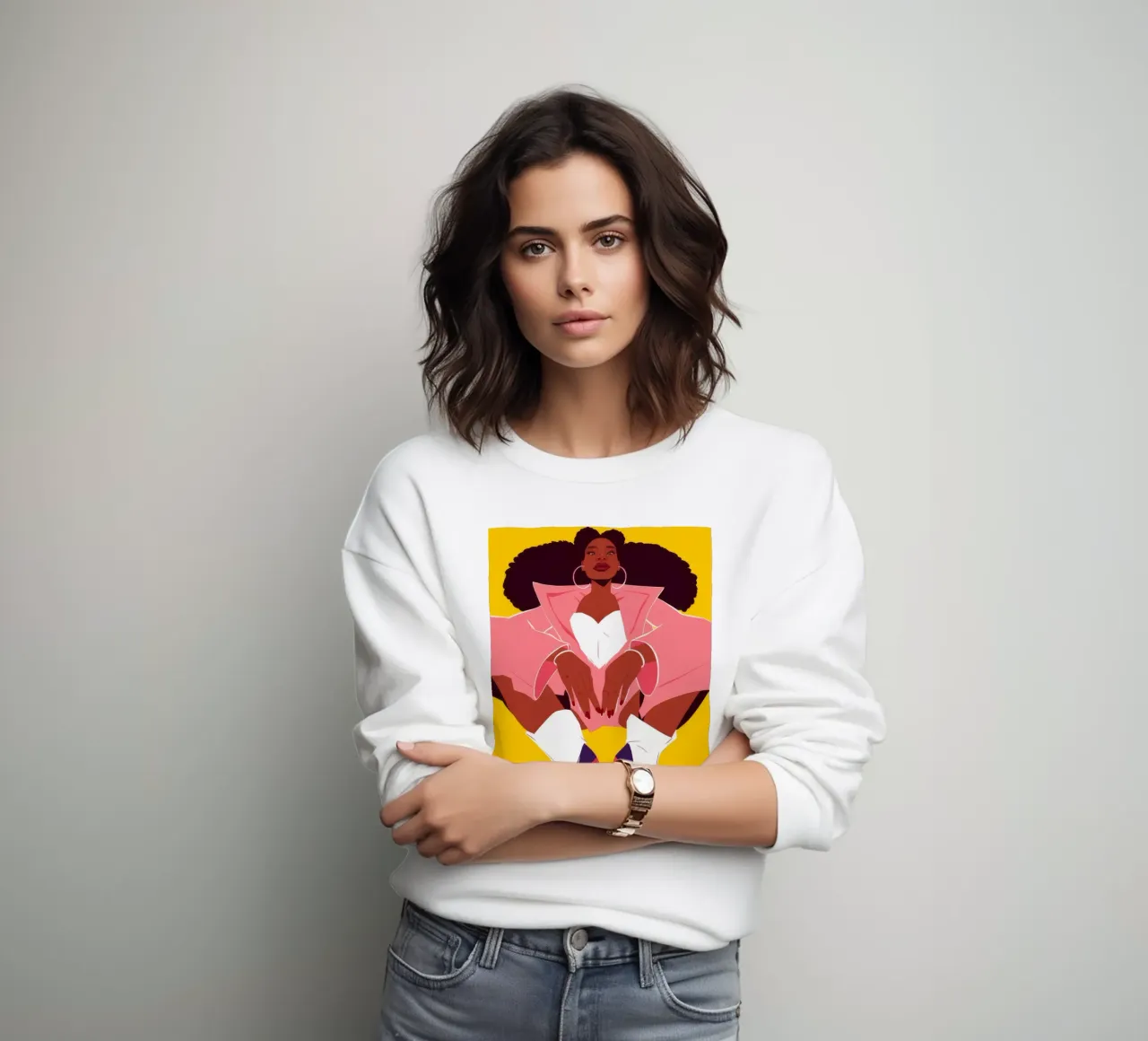 Atrevida declaración de moda sudadera de Ivory Frame