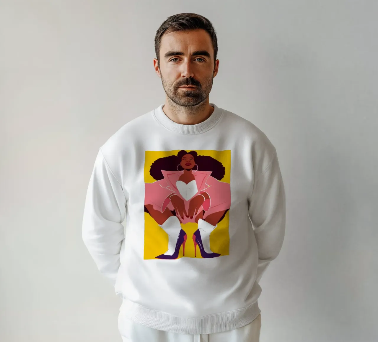 Atrevida declaración de moda sudadera de Ivory Frame