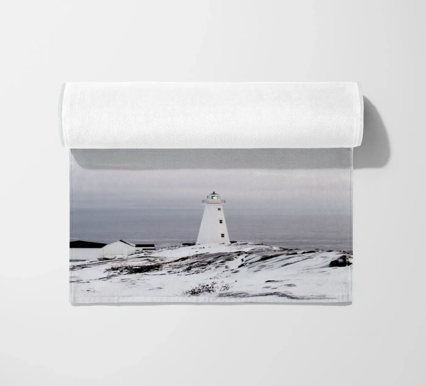 Lighthouse beach towel by EyeEm Mobile GmbH