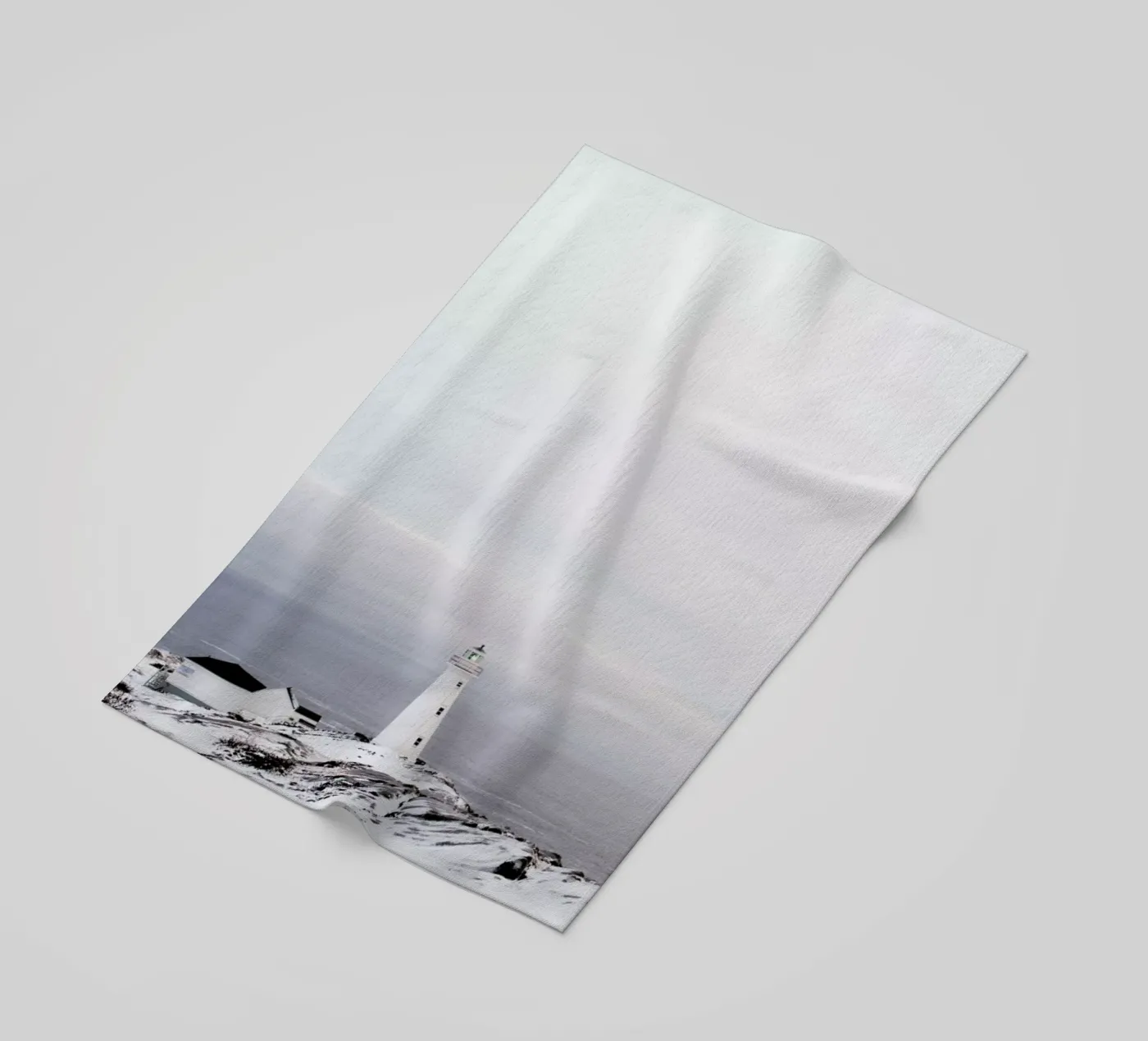 Lighthouse beach towel by EyeEm Mobile GmbH