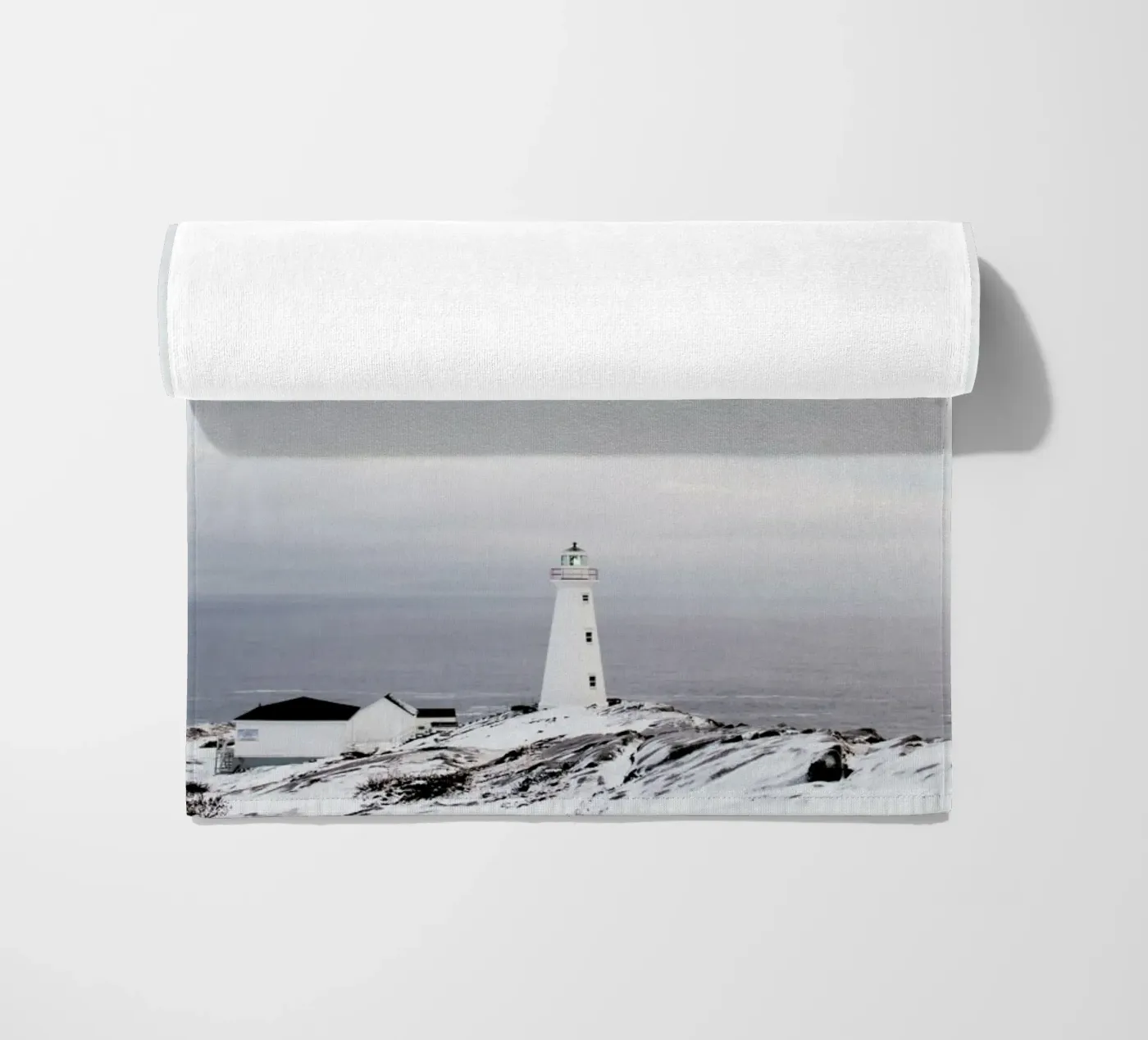 Lighthouse beach towel by EyeEm Mobile GmbH