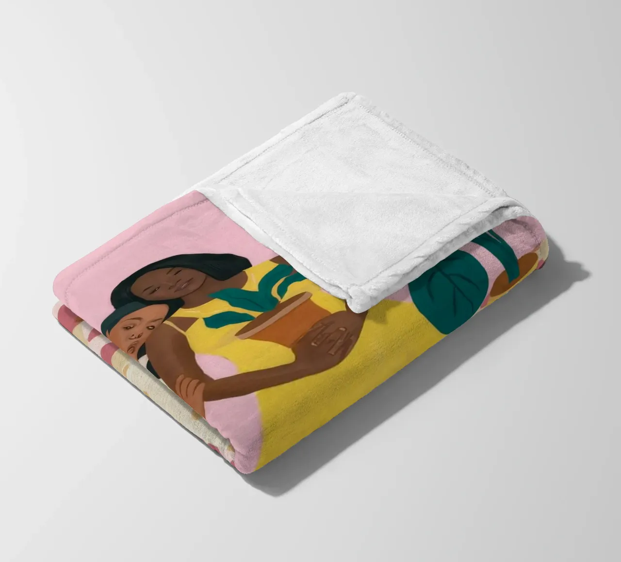 Garden Embrace Serenity fleece blanket by Ivory Frame