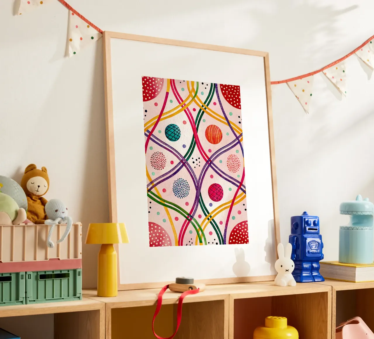 arte del cerchio poster con telaio in legno da the gondols