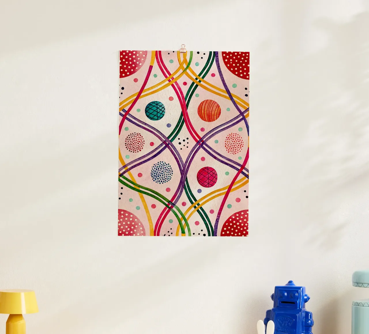 arte del cerchio poster con telaio in legno da the gondols