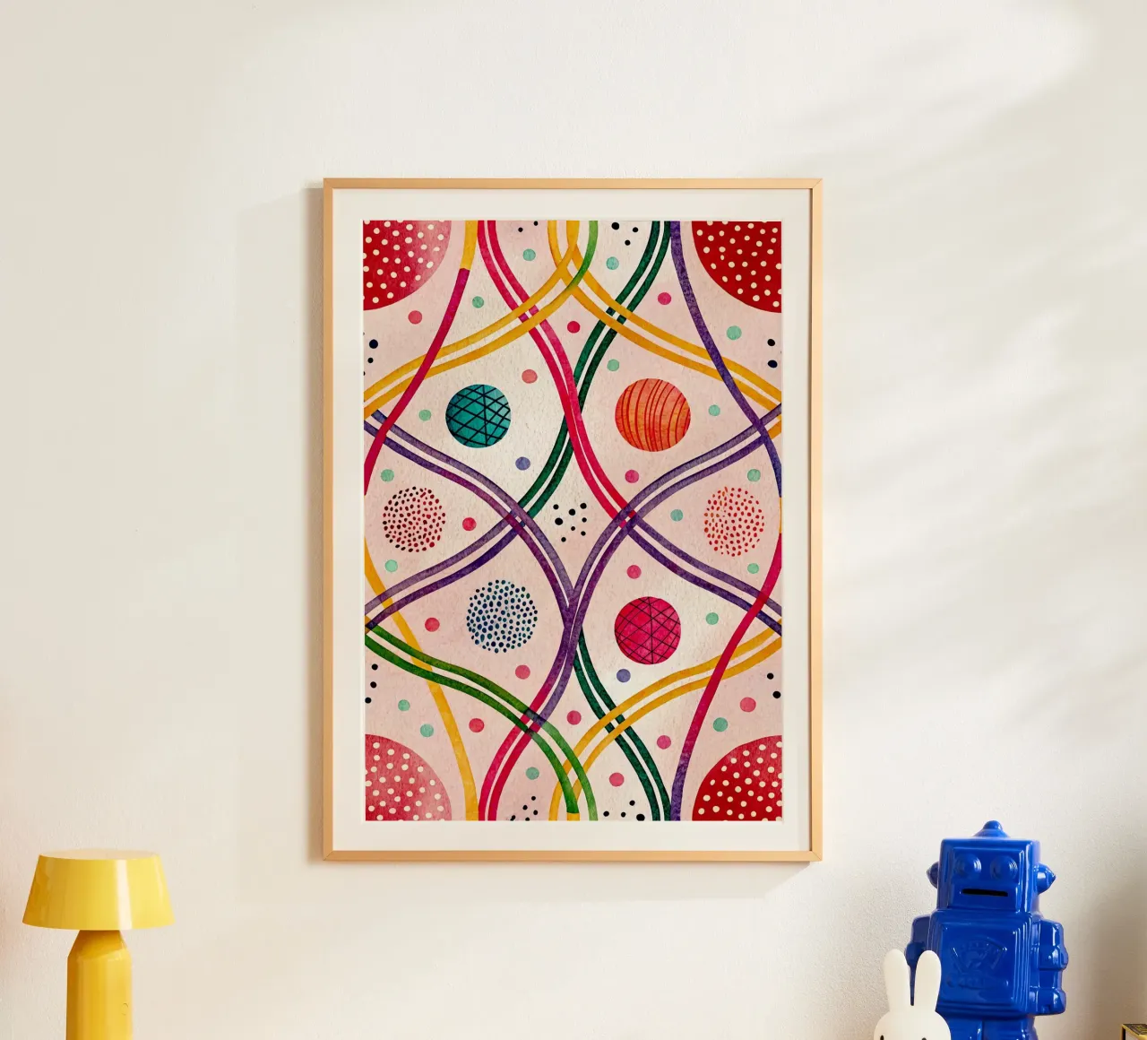 arte del cerchio poster con telaio in legno da the gondols