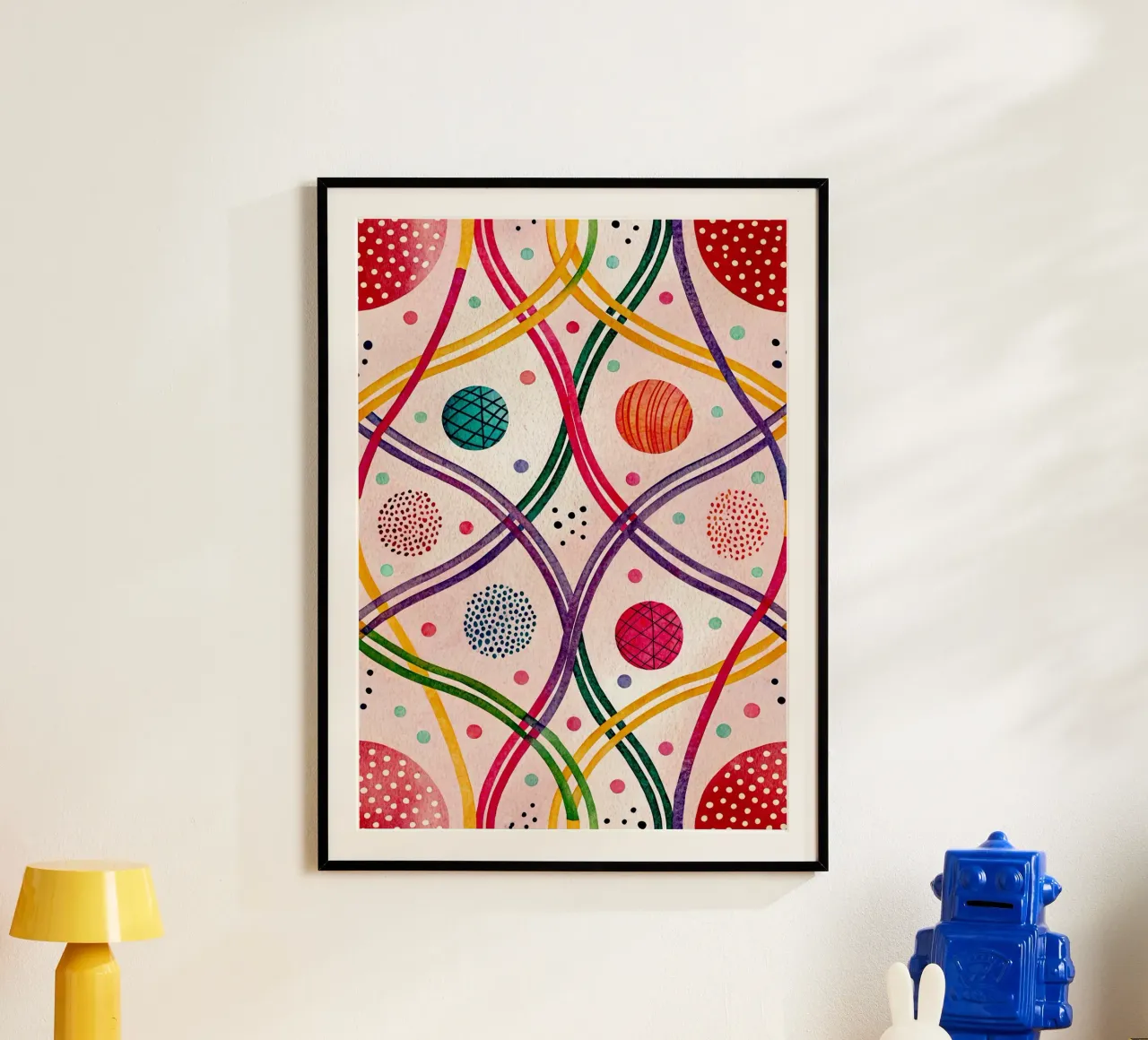arte del cerchio poster con telaio in legno da the gondols