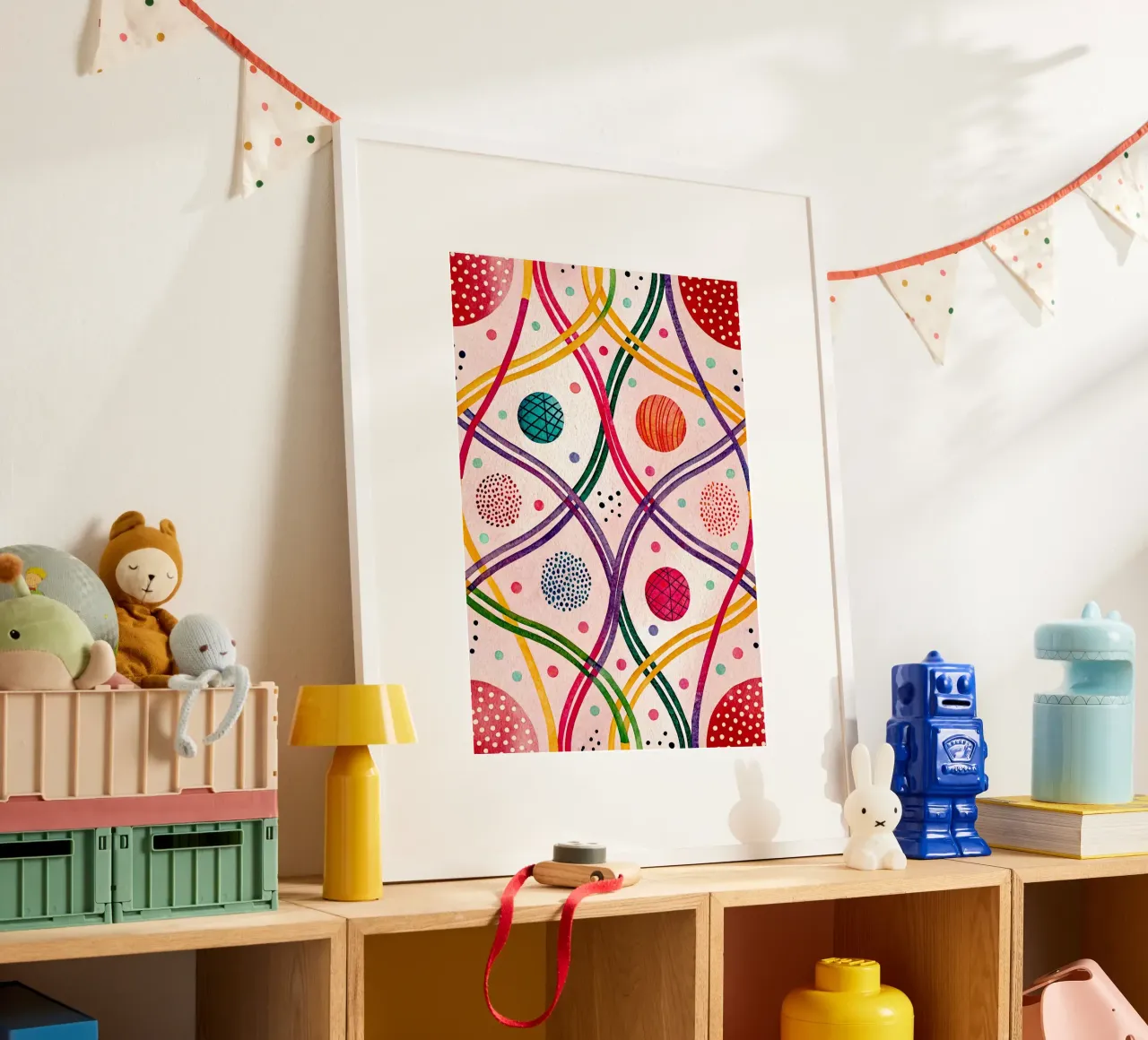 arte del cerchio poster con telaio in legno da the gondols