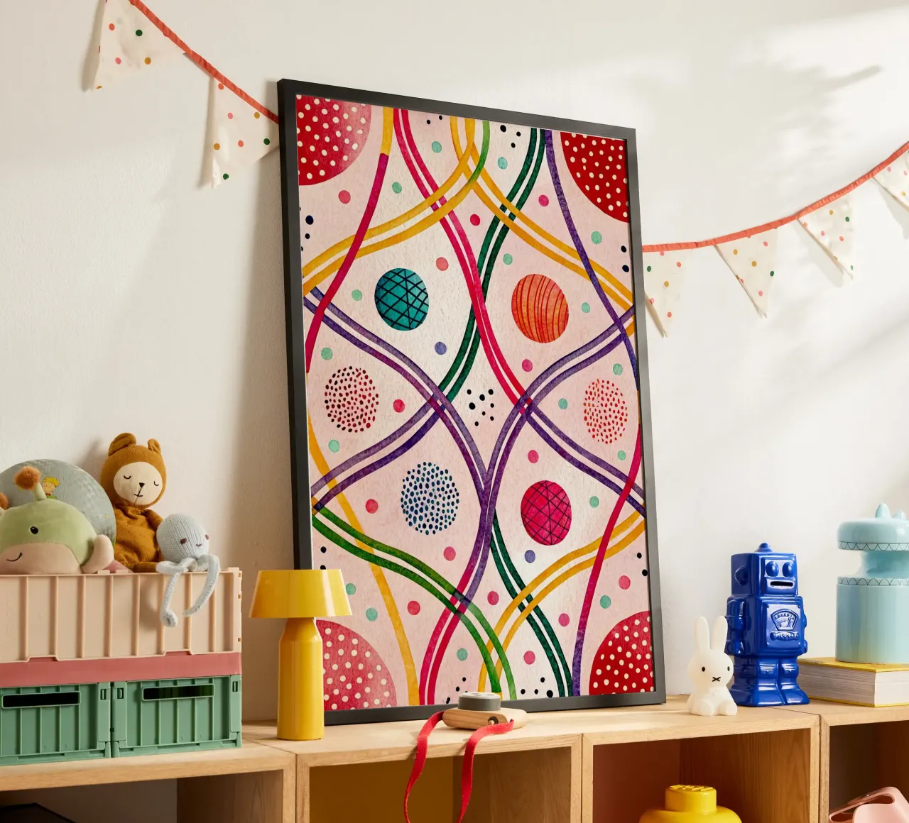 arte del cerchio poster con telaio in legno da the gondols